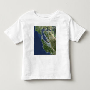 Camiseta Infantil Vista satélite de San Francisco, Califórnia