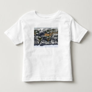 Camiseta Infantil Vista satélite detalhada da terra