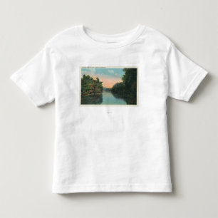 Camiseta Infantil Vista sobre a represa do reservatório de Ashokan