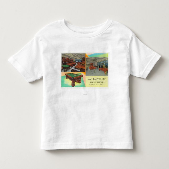 Camiseta Infantil Vistas interiores da mesa de bilhar de Newark (Frente)