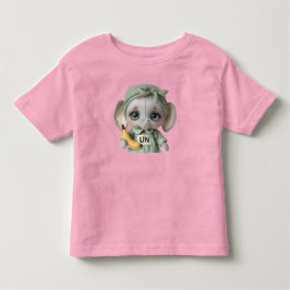 Camiseta Infantil Vitelo elefante com Banana