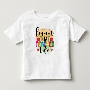 Camiseta Infantil Vivendo Aquela Vida De Professores - Presente Para