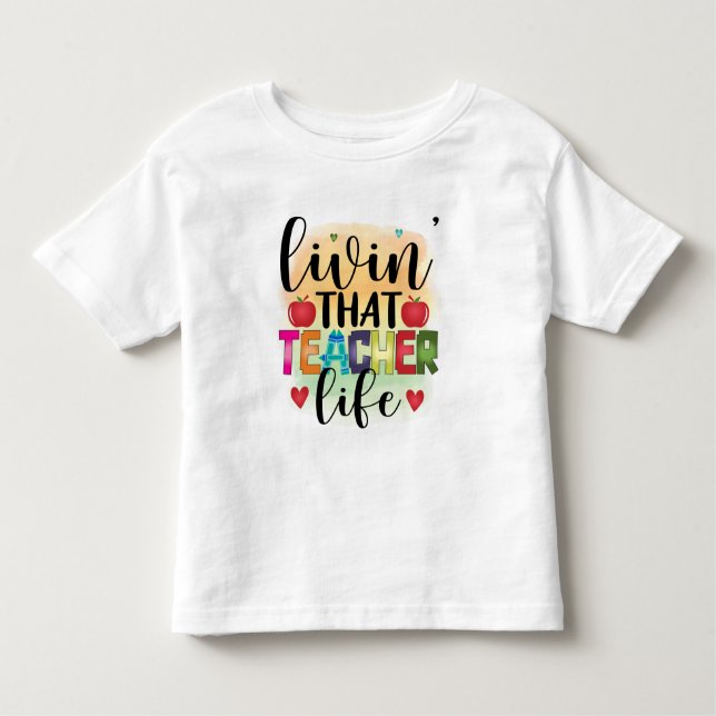 Camiseta Infantil Vivendo Aquela Vida De Professores - Presente Para (Frente)