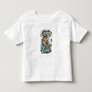 Camiseta Infantil Vivendo na Linha Piadinhas de Pesca de Truta