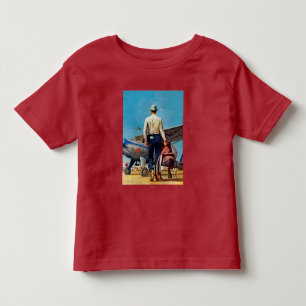 Camiseta Infantil Voando Cowboy por Mead Schaeffer
