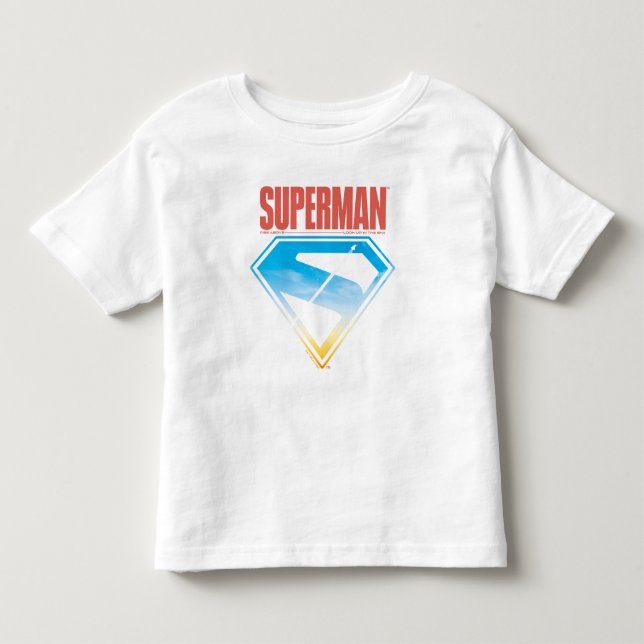 Camiseta Infantil Voando pelo Escudo em S (Frente)