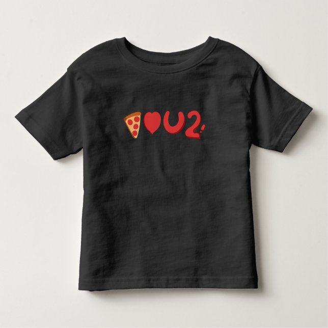 Camiseta Infantil Você ama pizza, bem, pizza também te ama! (Frente)