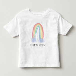 Camiseta Infantil Você é meu arco-íris pintado à aguarela sol