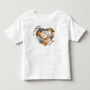 Camiseta Infantil Você é meu coração. . .Seashells na praia Sand