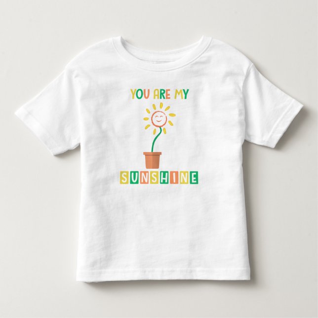Camiseta Infantil Você É Meu Sol: Design De Girassol Cheio (Frente)