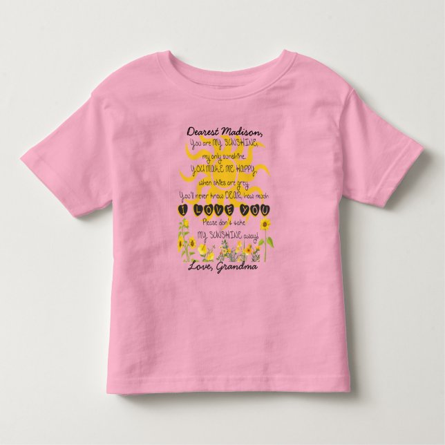 Camiseta Infantil Você É O Meu Nome De Adição (Frente)