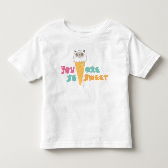 Camiseta Infantil Você é T tão doce das crianças (Frente)
