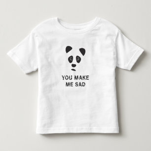 Camiseta Infantil Você me deixa triste. Triste panda.