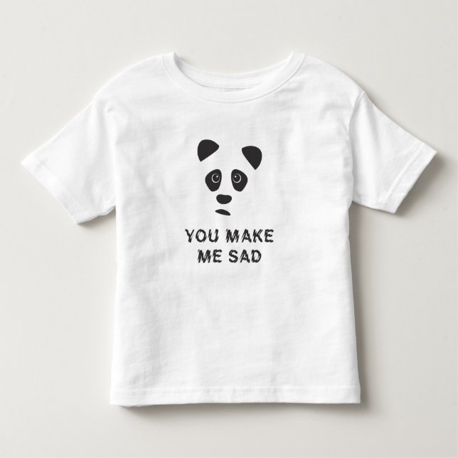Camiseta Infantil Você me deixa triste. Triste panda. (Frente)