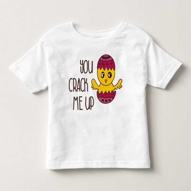 Camiseta Infantil Você Me Prende Com O Pintinho De Páscoa Engraçado (Frente)