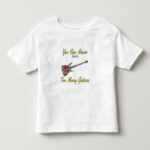 Camiseta Infantil Você Nunca Pode Ter Muitas Guitarras - Coloridas