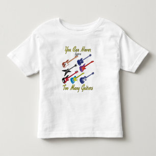 Camiseta Infantil Você Nunca Pode Ter Muitas Guitarras - Coloridas