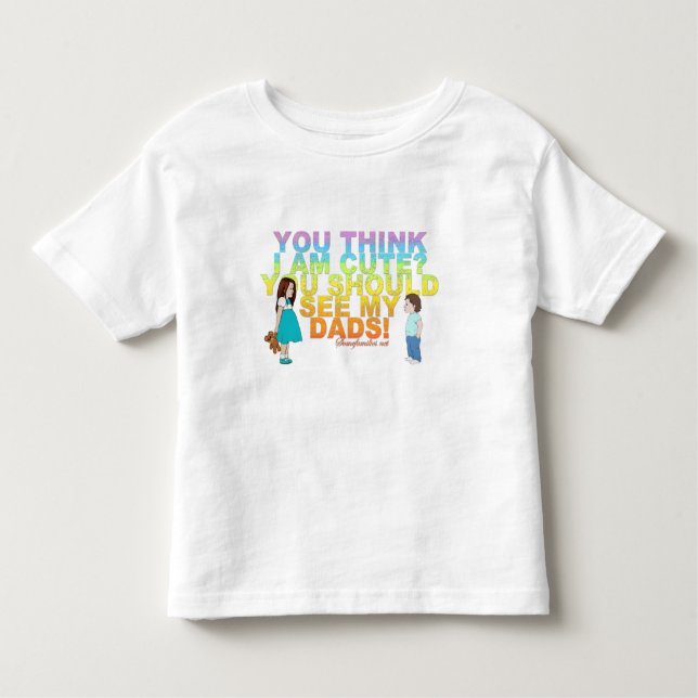 Camiseta Infantil Você pensa que eu sou bonito? Você deve ver meus (Frente)