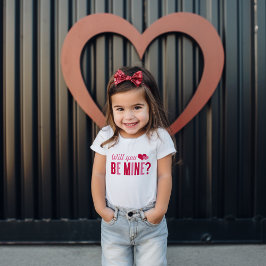 Camiseta Infantil Você Será Minha Coração de Namorado