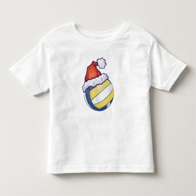 Camiseta Infantil Voleibol com chapéu de Natal (Frente)