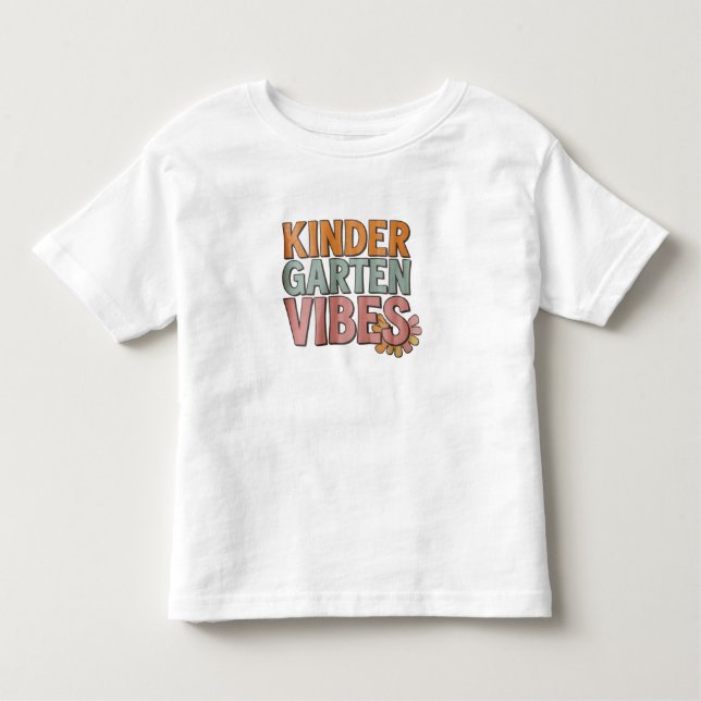 Camiseta Infantil Voltar ao jardim de infância pré K 1º ano (Frente)