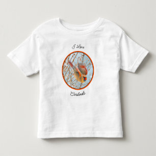 Camiseta Infantil Voo Cardinal do norte - Fotografia Original