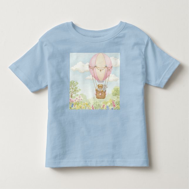 Camiseta Infantil Voo de Balões por Natasha Us (Frente)
