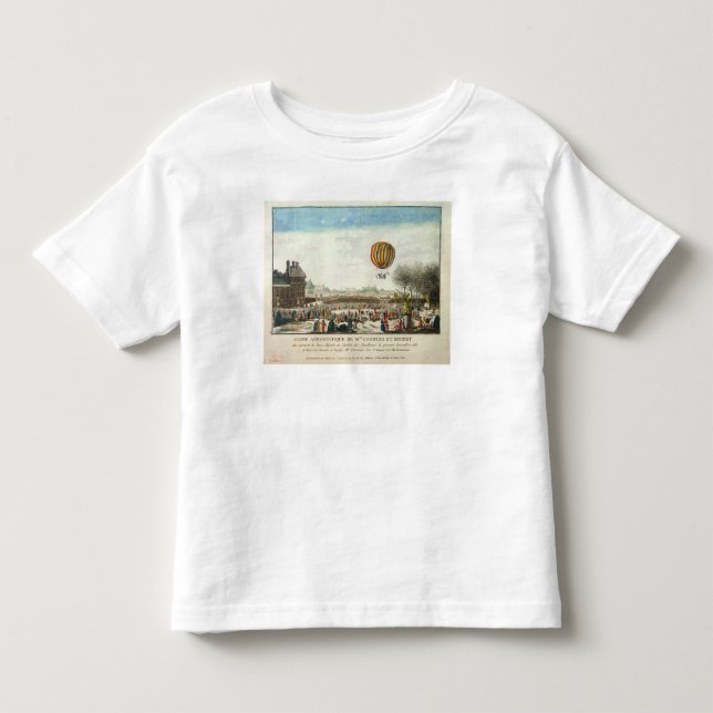 Camiseta Infantil Vôo de Jacques Charles e de Nicholas Robert (Frente)