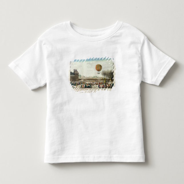 Camiseta Infantil Vôo de Jacques Charles e de Nicholas Robert (Frente)