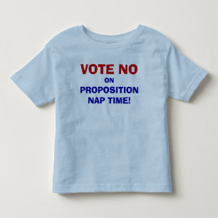 Camiseta Infantil Vote não no t-shirt do miúdo do tempo da sesta d