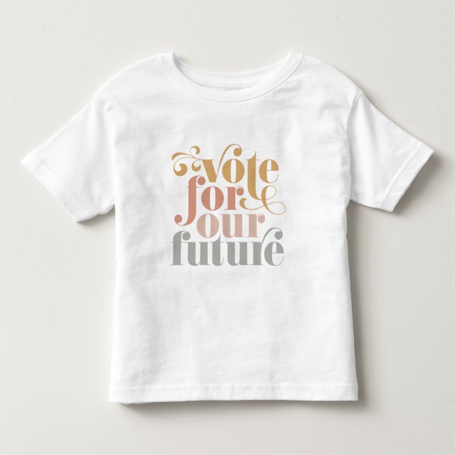 Camiseta Infantil Vote Para as Nossas Meninas da Eleição Futuro (Frente)