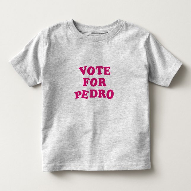 Camiseta Infantil Voto para Pedro (Frente)