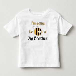 Camiseta Infantil Vou ser um Grande Irmão - Design de Abelhas Bonita