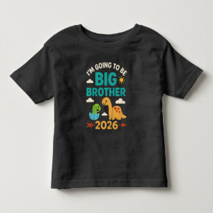 Camiseta Infantil Vou Ser um Irmão Mais Velho Dinossauro 2026