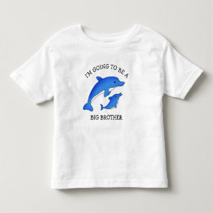 Camiseta Infantil Vou ser um irmão mais velho   Golfinhos