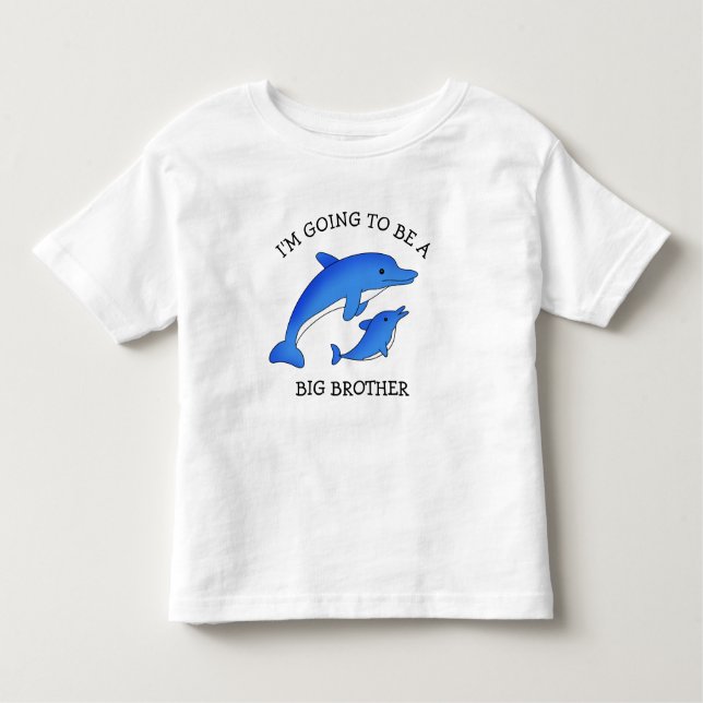 Camiseta Infantil Vou ser um irmão mais velho | Golfinhos (Frente)