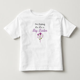 Camiseta Infantil Vou ser um vestido de anúncio de Irmã Mais Velha
