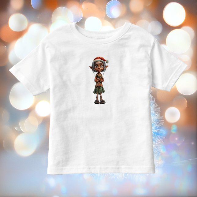 Camiseta Infantil Vovó de Natal Elf Toddler Tee (Criador carregado)