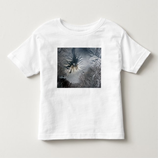 Camiseta Infantil Vulcão Shiveluch na Rússia (Frente)