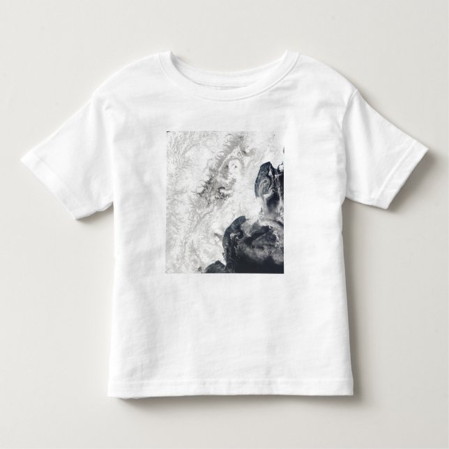 Camiseta Infantil Vulcões na Península Central de Kamchatka (Frente)