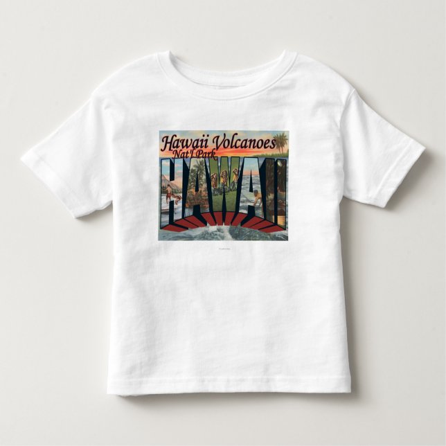Camiseta Infantil Vulcões parque nacional de Havaí, Havaí (Frente)