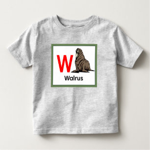 Camiseta Infantil W é para Walrus