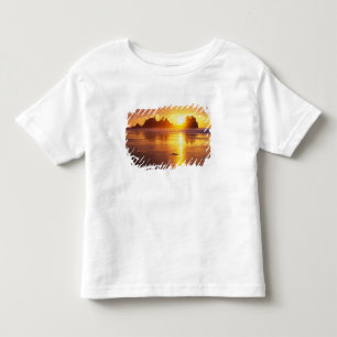 Camiseta Infantil WA, Parque Nacional Olímpico, praia Shi Shi ao pôr