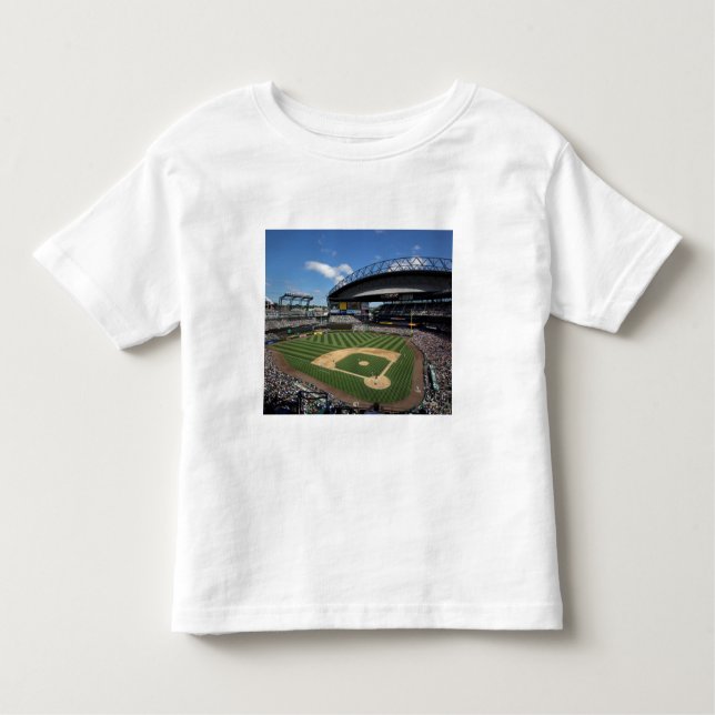 Camiseta Infantil WA, Seattle, Safeco Field, basebol dos Mariners (Frente)