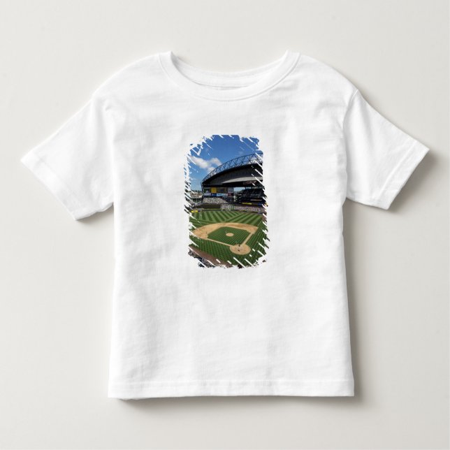 Camiseta Infantil WA, Seattle, Safeco Field, basebol dos Mariners (Frente)