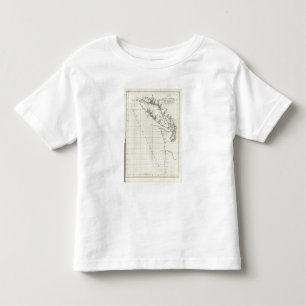 Camiseta Infantil Washington, Columbia Britânica, mapa de Vancôver
