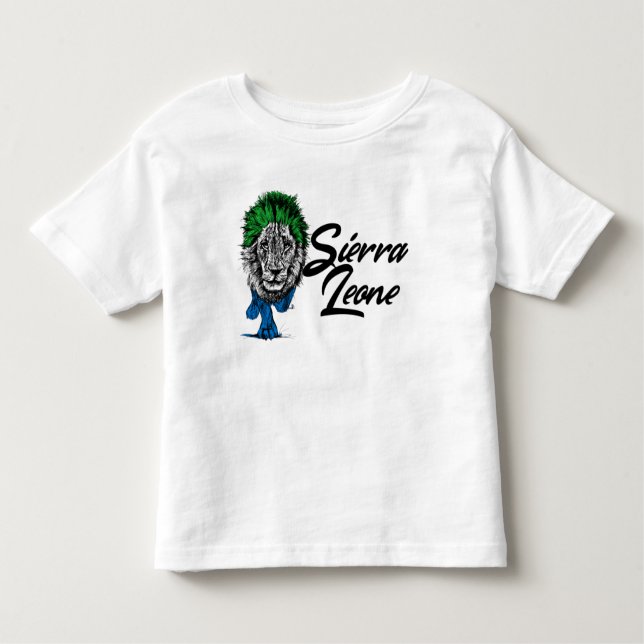 Camiseta Infantil WAYout Arts Freetown Sierra Leone Flag Lion (Frente)