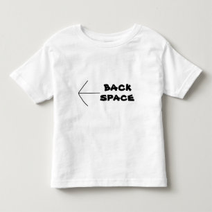 Camiseta Infantil Web Lingo BACK SPACE Tee n Shirts divertidas