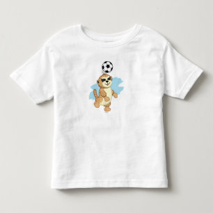 Camiseta Infantil Webkinz Meerkat que joga o futebol
