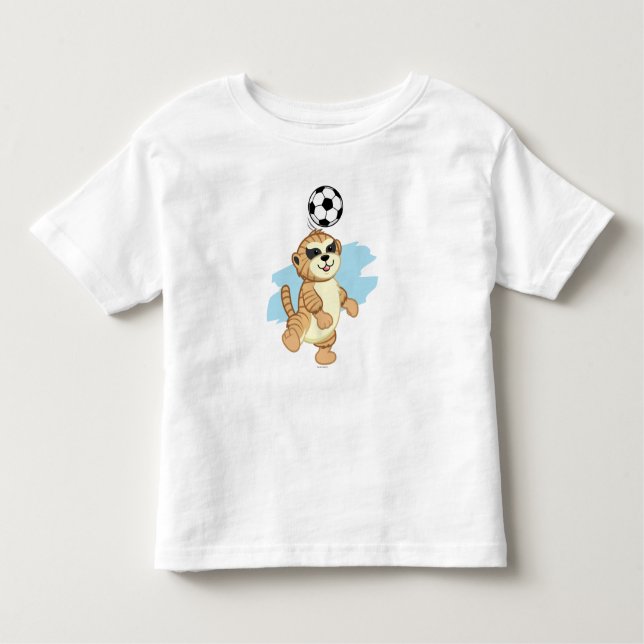 Camiseta Infantil Webkinz | Meerkat que joga o futebol (Frente)